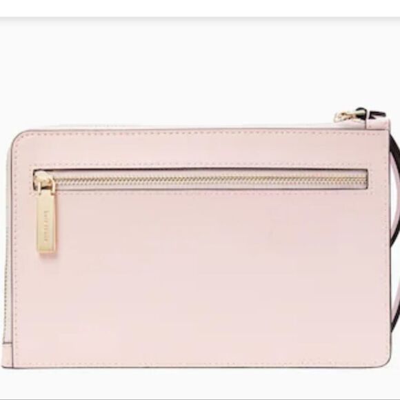 Kate Spade New York Staci Medium L Zip Wristlet- Chalk Pink - Picture 3 of 8